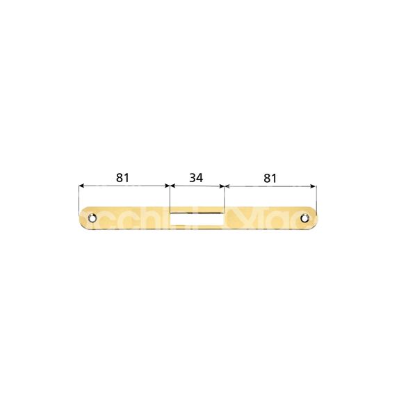 Agb b010002403 serratura patent centro bordo tondo ottonata