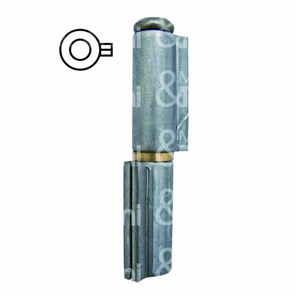 Agb e002061001 cerniera a saldare perno sfilabile art. 206 sezione 2 ali acciaio lucido l mm 100 - Ø mm 13