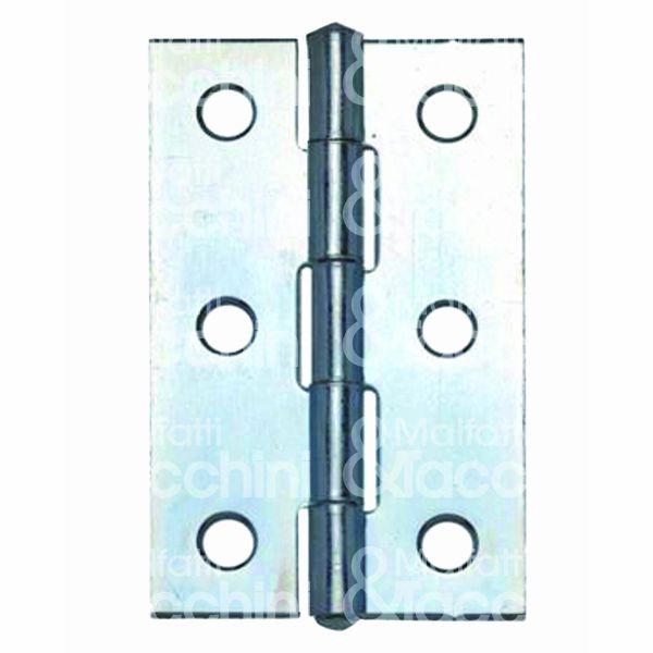 Aldeghi 120020 cerniera a libro perno fisso art. 120 sezione stretta acciaio zincato - perno ottone l mm 14 - h mm 20