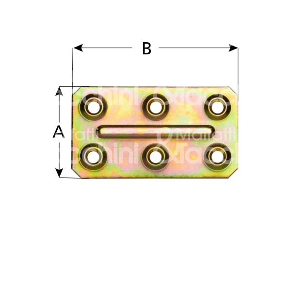 Aldeghi 162at735 lastrina giunzione mobili 6 fori art. 162at735 acciaio tropicalizzato sezione rettangolare l mm 70 h mm 39 spessore mm 1