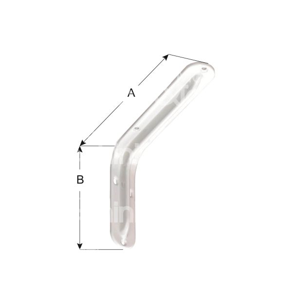 Aldeghi 2522b40 reggimensola art. 2522vb40 acciaio stampato bianco portata cp kg 40 l mm 395 h mm 260