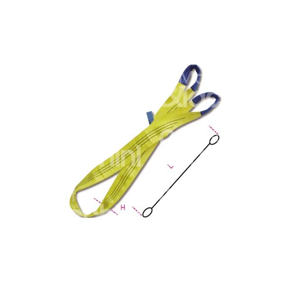 Beta 081560020 fasce di sollevamento nastro piatto a due strati art. 081560020 poliestere alta tenacità colore giallo l mt  2 portata kg 3000 attacco asole rinforzate uni en 1492-1
