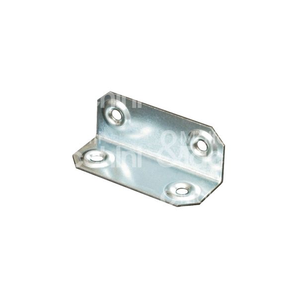 Sipa 16630 lastrina piegata 4 fori art. 119 acciaio zincato Ø fori mm 4 l mm 20 x 20 h mm 50 spessore mm 1