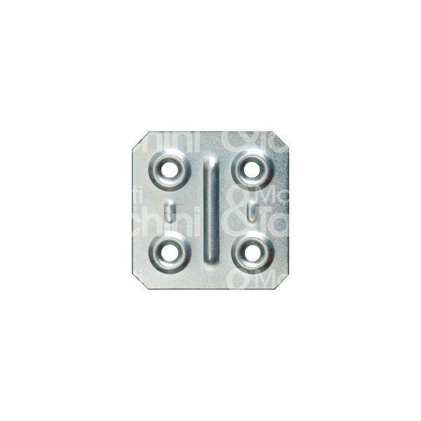 Sipa 17050 lastrina giunzione mobili 4 fori art. 57 acciaio zincato sezione quadra Ø fori mm 4 l mm 40 h mm 40 spessore mm 1