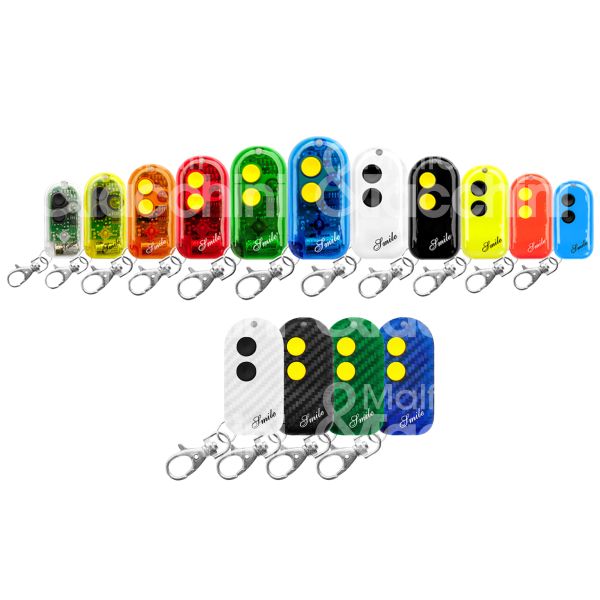 Radiocomando smile carbon blu 2 canali 433,92 mhz rolling code e codice fisso