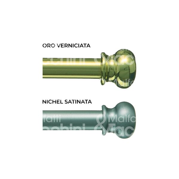 M&t casa 21040 bacchetta per tende tonda ottone oro verniciato misura mm 300/500 confezione pz 2