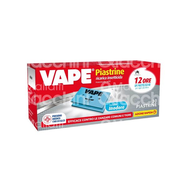 Vape 2019402 ricarica vape elettroemanatore antiodore art. ga2112600 erogazione piastrine utilizzo zanzare confezione pz 30