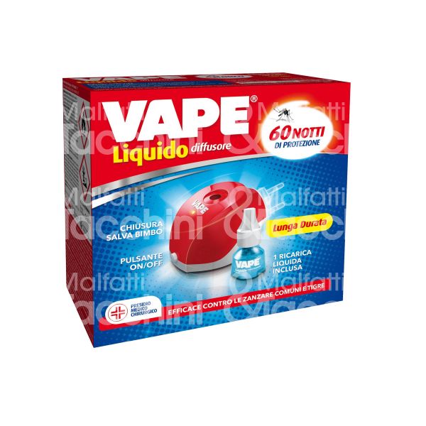 Vape 2019431 elettroemanatore vape art. ga2072900 erogazione liquido utilizzo zanzare