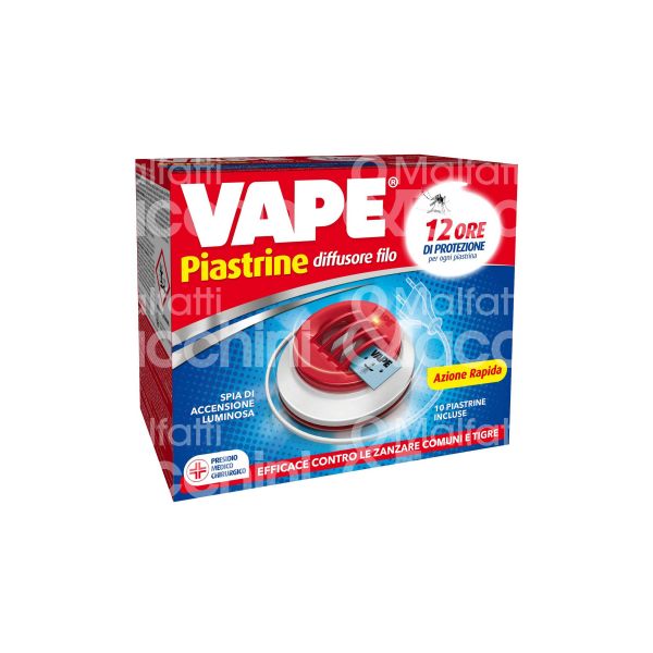 Vape 2019435 elettroemanatore vape art. ga2110900 erogazione piastrine utilizzo zanzare
