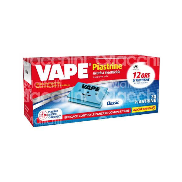 Vape 1889200 ricarica vape elettroemanatore classic art. ga2111200 erogazione piastrine utilizzo zanzare confezione pz 60