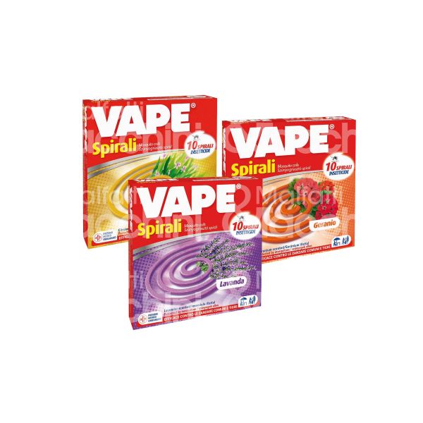 Vape 2347754 spirali profumate vape art. ga21586 utilizzo zanzare confezione pz 10