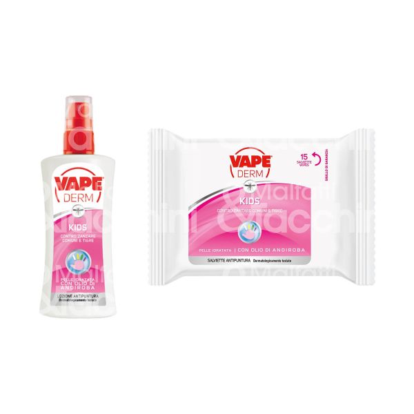Vape 2574994 spray vape derm kids art. ga2152300 erogazione lozione utilizzo antipuntura contenuto ml 100