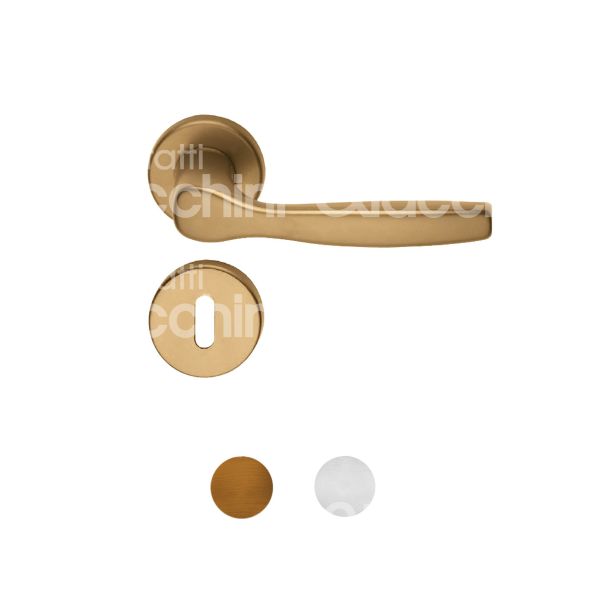 Brialma 507000667 coppia maniglia con rosetta ginevra alluminio argento foro patent Ø rosetta mm 50