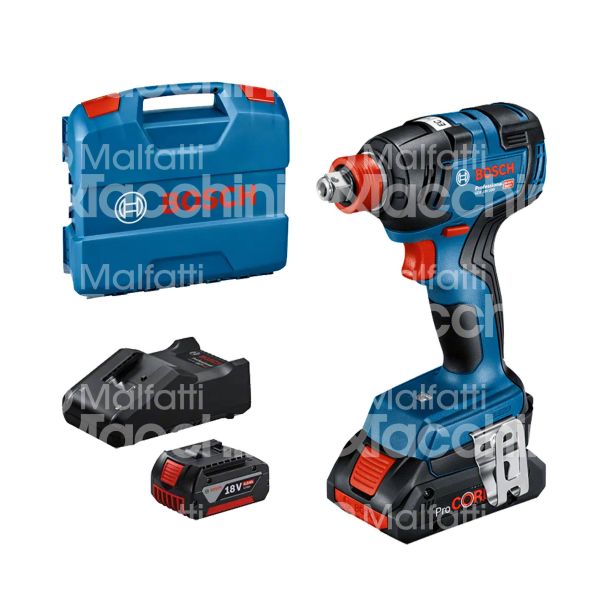 Bosch 06019j2206 avvitatore a batteria in valigetta gdx 18v-200 linea professional potenza 18 v batteria 2 x 4 ah peso senza batteria kg 1,2