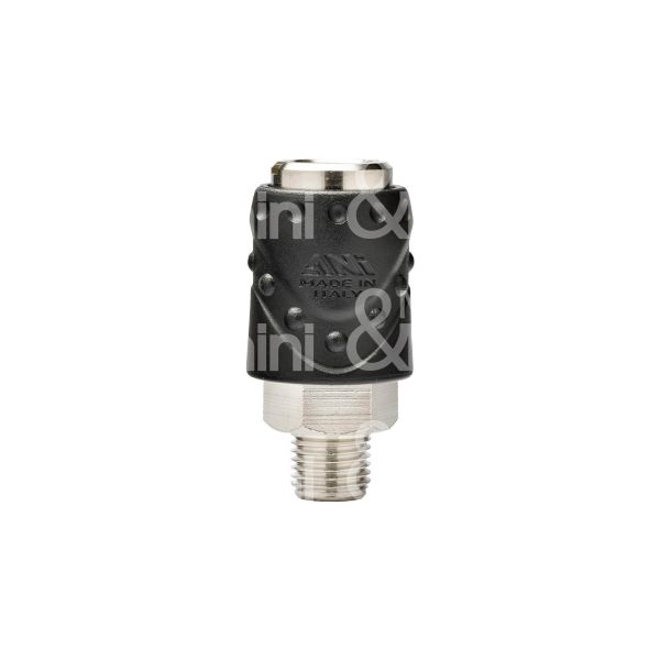 Officine meccaniche ani ah020801s rubinetto maschio art. 17/a attacco rapido l mm 53,5 materiale ottone nichelato filetto 1/4 m