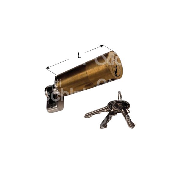 Cisa 02542000 mezzo cilindro tondo 48 mm chiave piatta profilo ambidestro cifratura kd ottone satinato