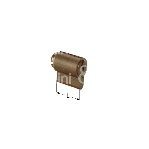 Cisa 0h610000c5 cilindro per lucchetto 28550/28050 ap3 22,5 mm chiave protetta profilo ap 3 cifratura kd ottone satinato