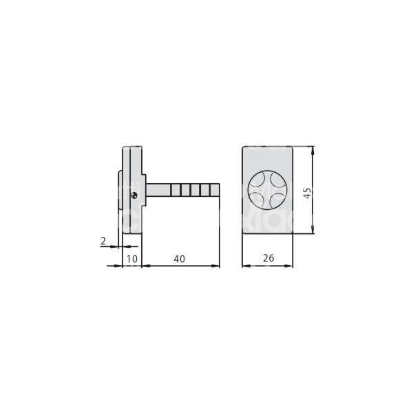Cisa 06110150 pulsante per serrature elettriche misura mm 45 x 26