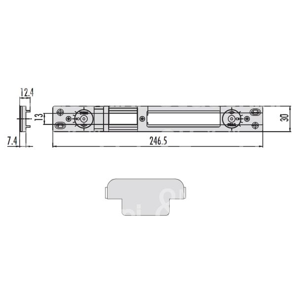Cisa 06463570 contropiastra metallo ambidestra