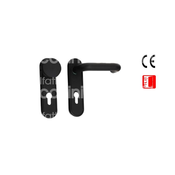 Cisa 07070240 coppia maniglia piÚ pomolo per porte tagliafuoco quadro 9