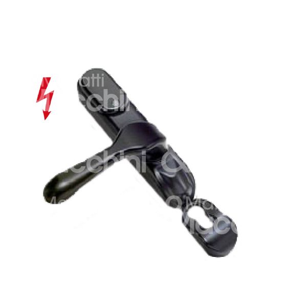 Cisa 07074700 elettromaniglia per antipanico interasse 72 per porte tagliafuoco quadro 8÷9 int. man. 72 nero