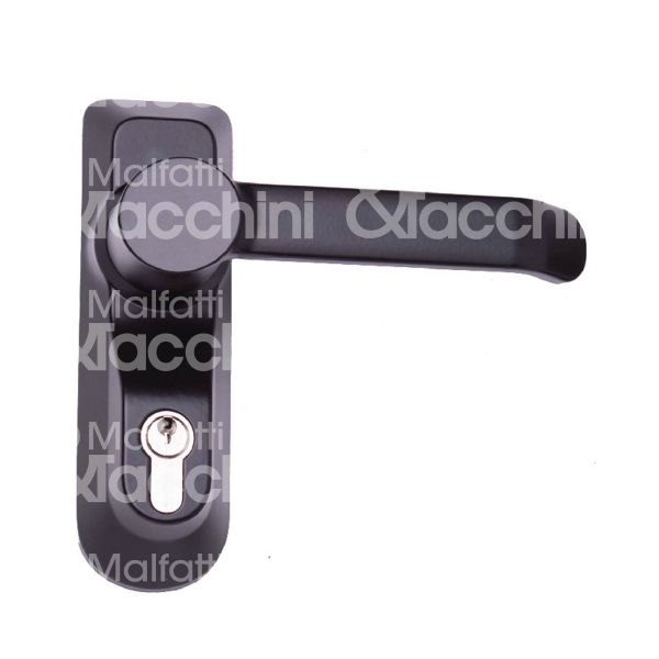 Cisa 07078680 placca con maniglia per maniglioni antipanico nero