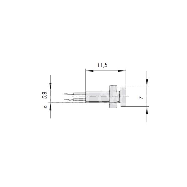 Cisa 07126020 led luminoso verde Ø 5,8