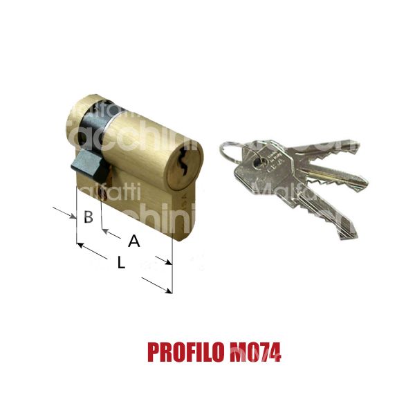 Cisa 0g304020pp mezzo cilindro sagomato c2000 30 x 10 = 40 mm chiave riservata m&t profilo m074 cifratura kd ottone satinato