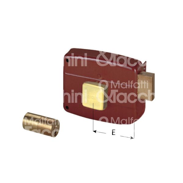Cisa 50131501 serratura per portoncino solo catenaccio pomolo piÙ cilindro / cilindro fisso e 50 dx