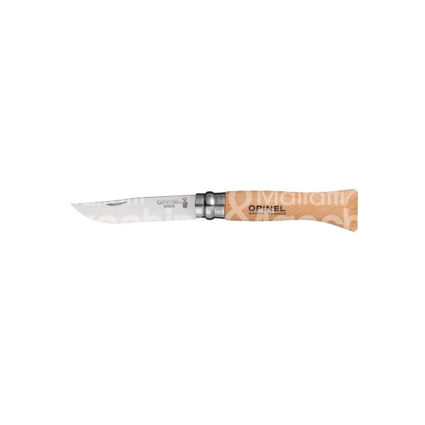 Coltellerie milanesi ovri05 coltello tascabile opinel virobloc multiuso misura n. 5 lama acciaio inox manico manico in faggio