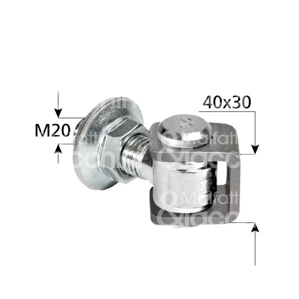 Comunello 155-m20 cardine regolabile art. 155-m20 battente acciaio zincato Ø m 20 fissaggio saldare l mm 90 h mm 37 portata kg 150