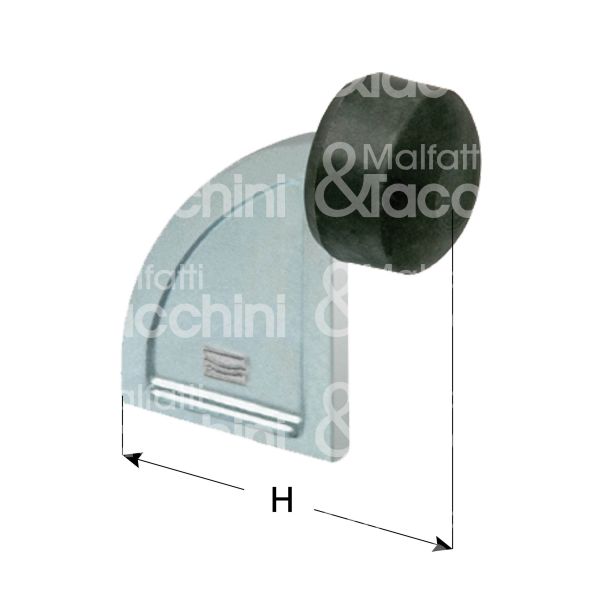 Comunello 200p arresto fine corsa art. 200p scorrevole acciaio zincato Ø mm 37 fissaggio saldare l mm 77 h mm 96