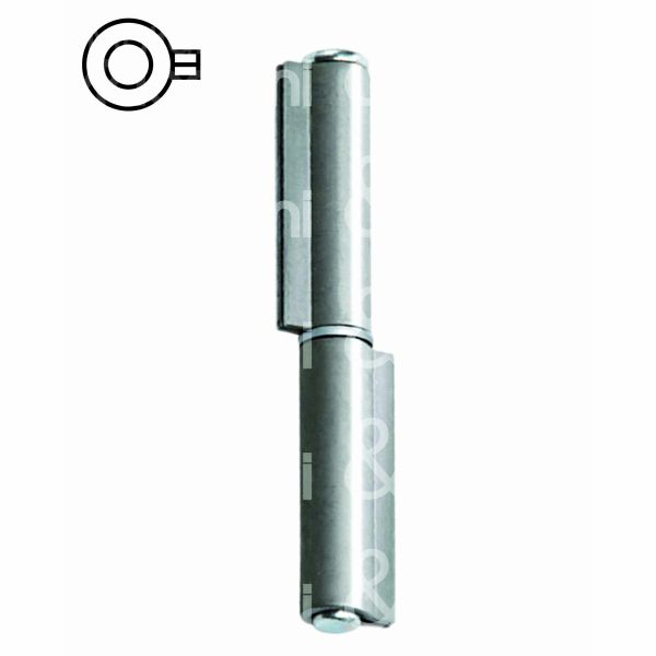 Comunello 40514 cerniera a saldare perno sfilabile art. 405 sezione 2 ali acciaio lucido l mm 140 - Ø mm 17,6