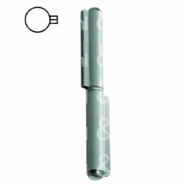 Comunello 42514 cerniera saldare a tappo art. 425 sezione 2 ali acciaio lucido l mm 140 - Ø mm 17,6