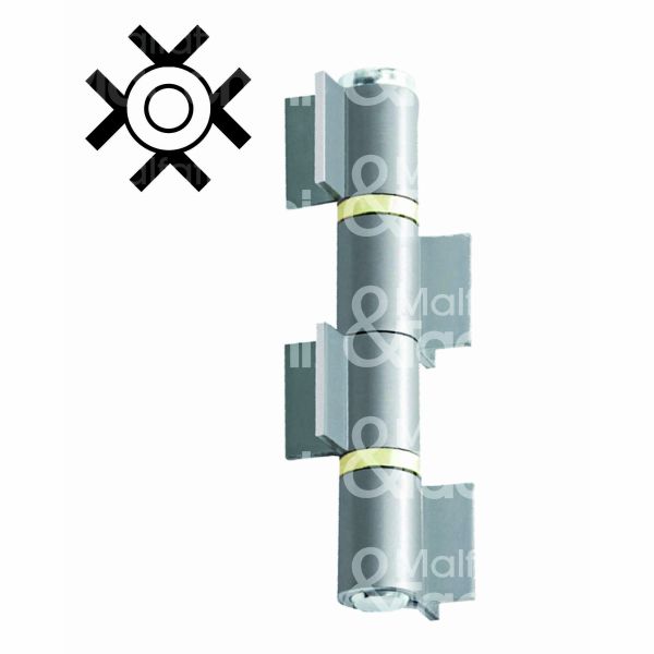 Comunello 480 cerniera a saldare perno sfilabile art. 480 sezione 4 ali aperte scorrimento con rondella acciaio lucido l mm 186 - Ø mm 27