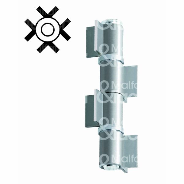 Comunello 482 cerniera a saldare perno sfilabile art. 482 sezione 4 ali aperte scorrimento con cuscinetto acciaio lucido l mm 186 - Ø mm 27