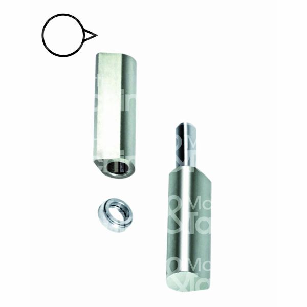 Comunello 49510 cerniera a saldare art. 495 sezione a goccia scorrimento con cuscinetto acciaio lucido l mm 100 - Ø mm 25