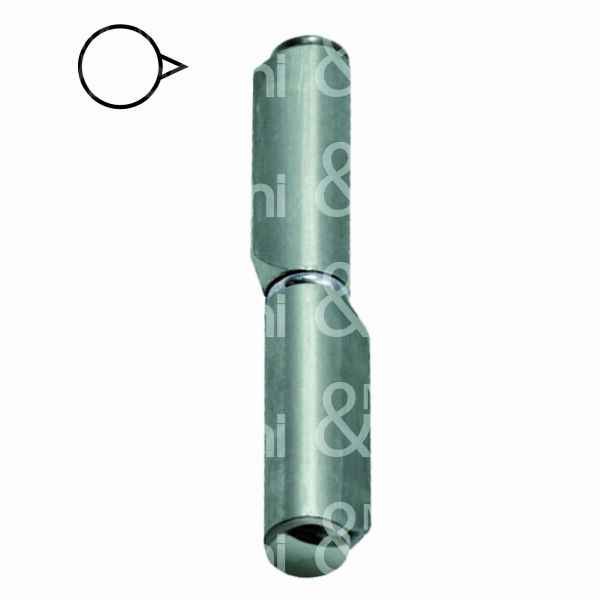 Comunello 57004 cerniera a saldare futura art. 570 sezione a goccia acciaio lucido l mm 40 - Ø mm 6