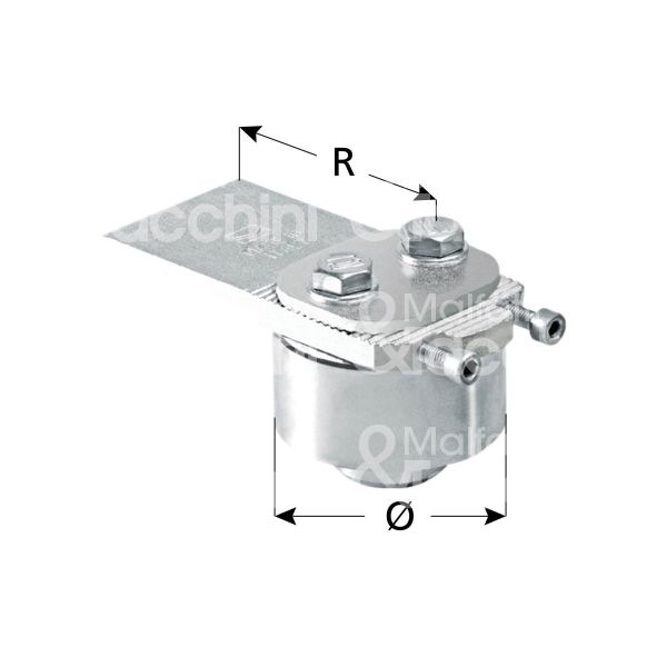 Comunello 85m cardine superiore medio art. 85m acciaio zincato regolabile si doppia Ø mm 48 l mm 100 x h mm 50 portata 450 kg