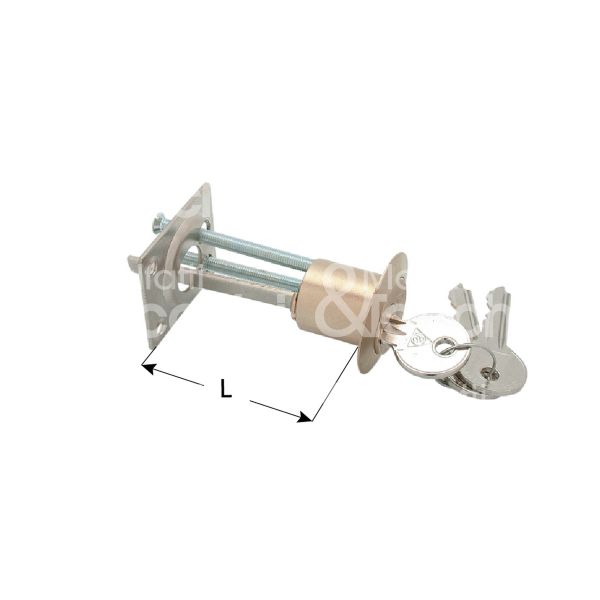 Cortellezzi 113s cilindro per ferroglietto staccato 75 mm Ø 24 chiave piatta cifratura kd ottone satinato