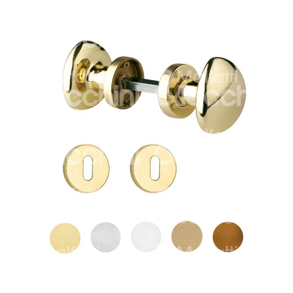 Cottali 191300076 pomolo accoppiato triangolo alluminio bronzato quadro mm 8x70 Ø rosetta mm 50