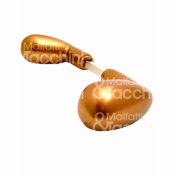 Cottali 191400076 pomolo accoppiato pigna alluminio bronzato quadro mm 8x70 Ø rosetta mm 50