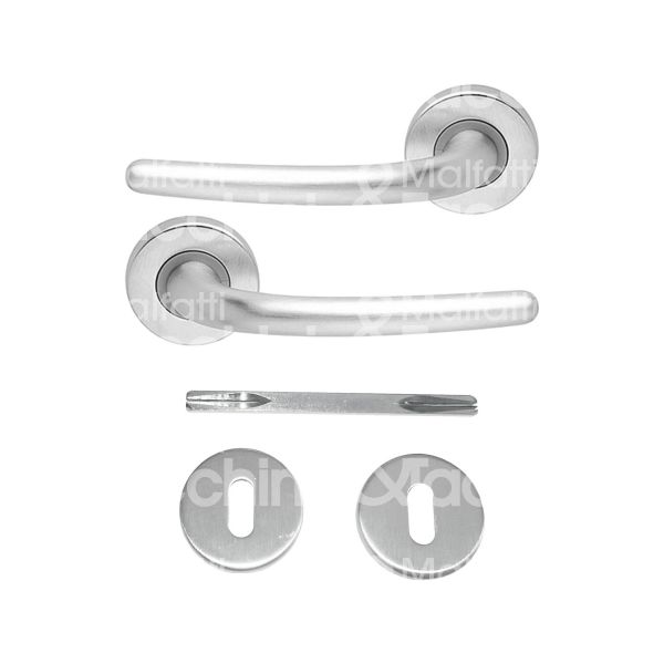 I.m. 406301360 coppia maniglia con rosetta vega zama cromo satinato foro patent quadro mm 8 Ø rosetta mm 45 con molla