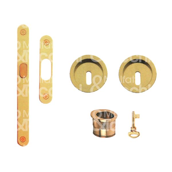 Cottali 751100032 kit scorrevole a gancio rientrante e 50 ambidestra per porte interne cromo satinato foro patent