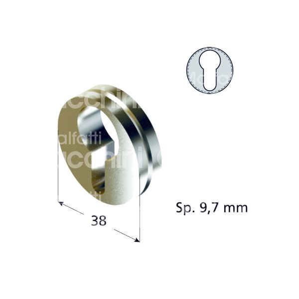 Disec a1133i adattatore cilindro misura Ø 38 profondita' mm 9,7 inox