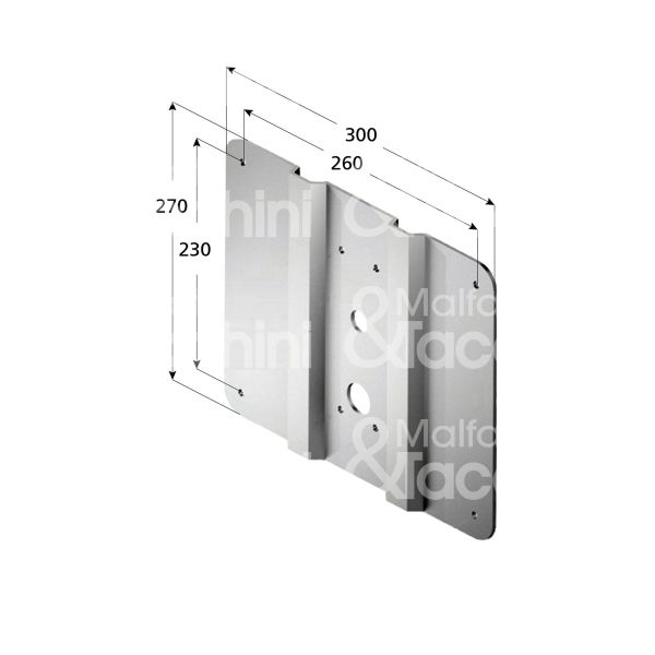 Disec a2465az piastra di rinforzo per basculante/serranda misura 270 x 300 zincato