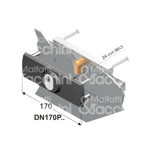 Disec dn170pd1an protettore per basculante/serranda interasse fori mm 39 x 139 misura 60 x 170 nero