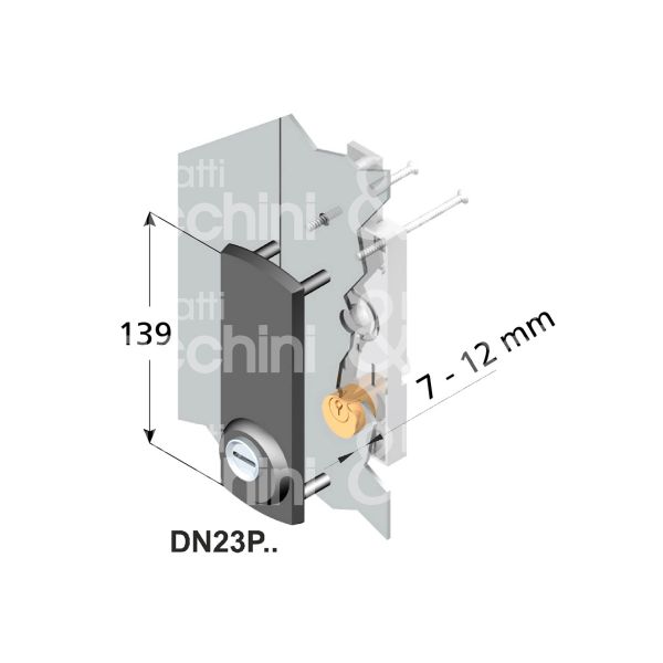 Disec dn23pstan protettore per basculante/serranda interasse fori mm 39 x 139 misura 60 x 170 nero
