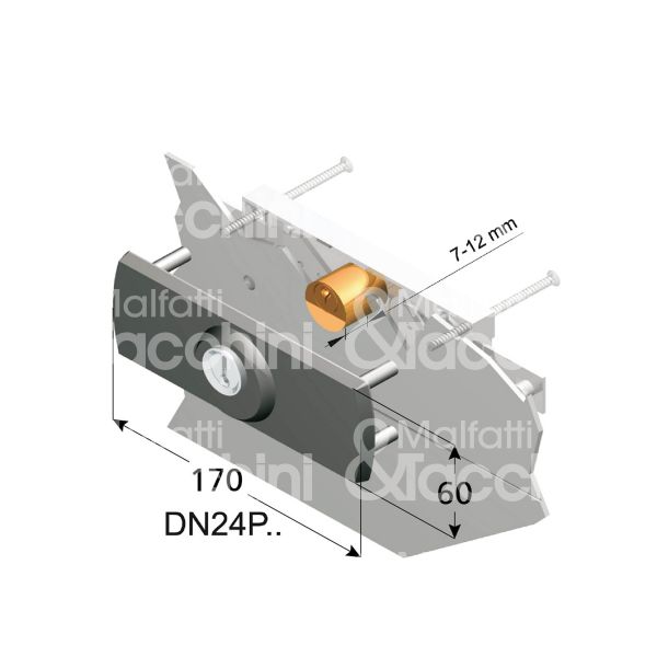 Disec dn24pdoan protettore per basculante/serranda interasse fori mm 39 x 139 misura 60 x 170 nero