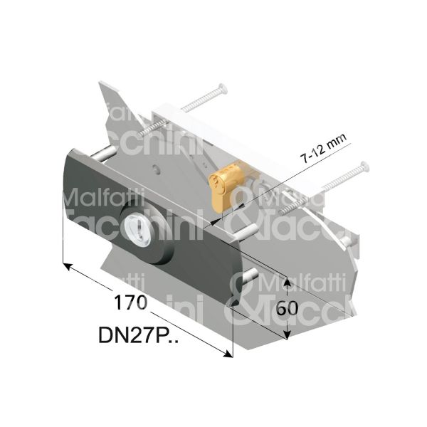Disec dn27pdoan protettore per basculante/serranda interasse fori mm 39 x 139 misura 60 x 170 nero
